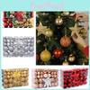 Festive Christmas Tree Decorations Set Of 100 With Decorative Star Topper And Hollow Plastic Baubles