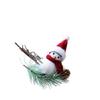 Holiday Foam Bird Pair Christmas Tree Ornament Soft Santa Hat Design For Couple Bedroom Decors