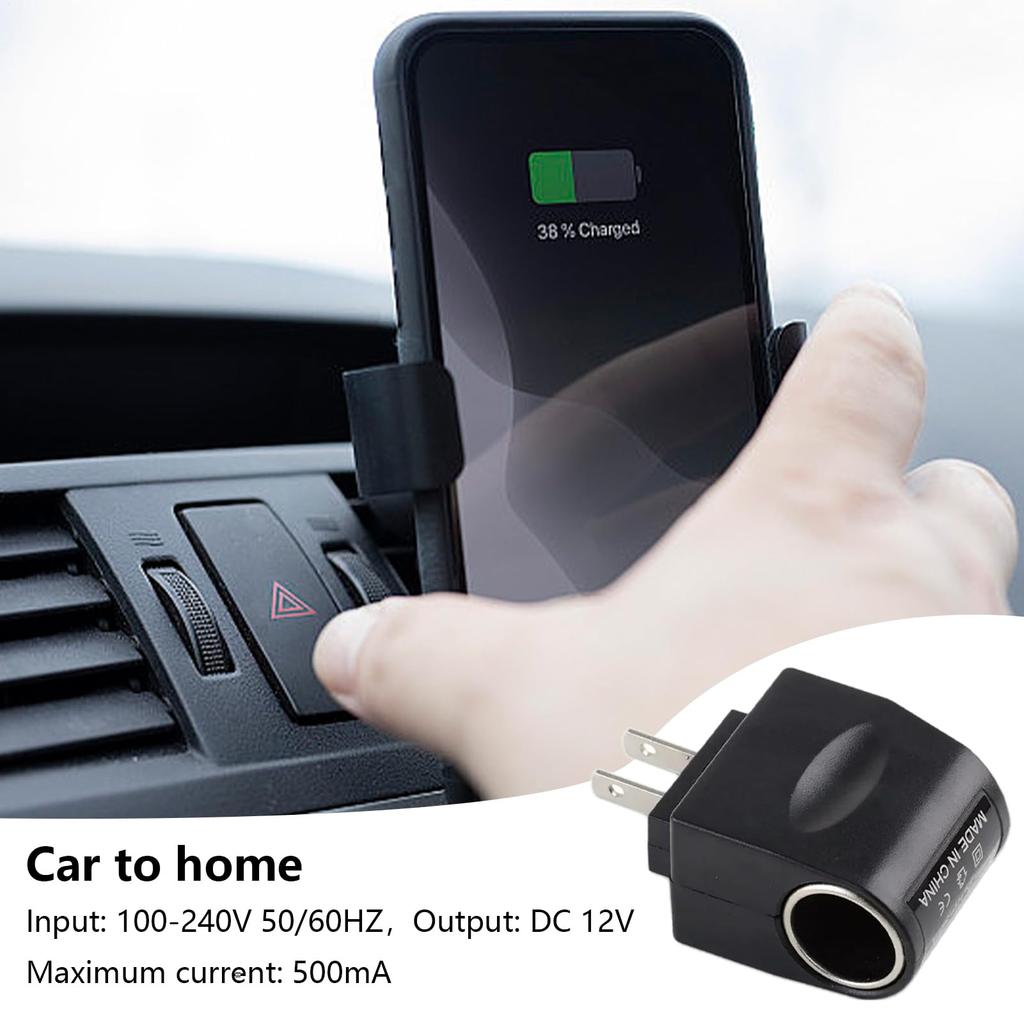 Lighter Plug Adapter, Car Charger To Home Car Power Converter 220V To Cigarette