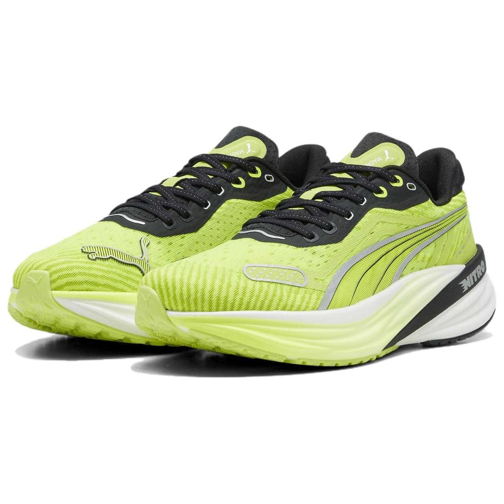 Puma Magnify Nitro 2 Comfortable Breathable Shock Absorbing Durable Low Top Casual Running Shoes Men sneaker Light-Green 380090-02