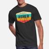 Asher Personalized Name T Shirt Vintage Washed Stretched Comfortable Unisex Top For Everyday Wear Breathable Slightly Soft