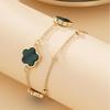 Chic Four-Leaf Clover Metal Chain Bracelet
