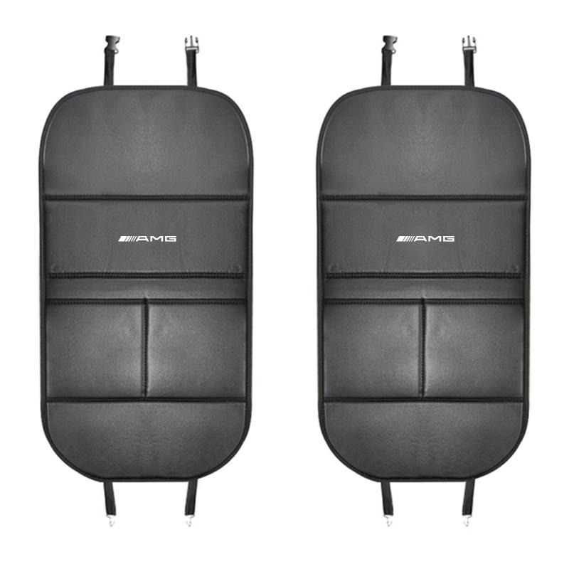 Car Seat Backrest Anti Kick Pad Protector Mat Storage Bag Accessorie For Mercedes Benz AMG Brabus Maybach W204 GLC CLA W205 W203