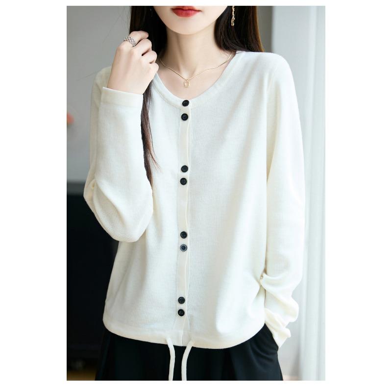 Women S Loose Long Sleeve Knit Cardigan Versatile Sweater Coat