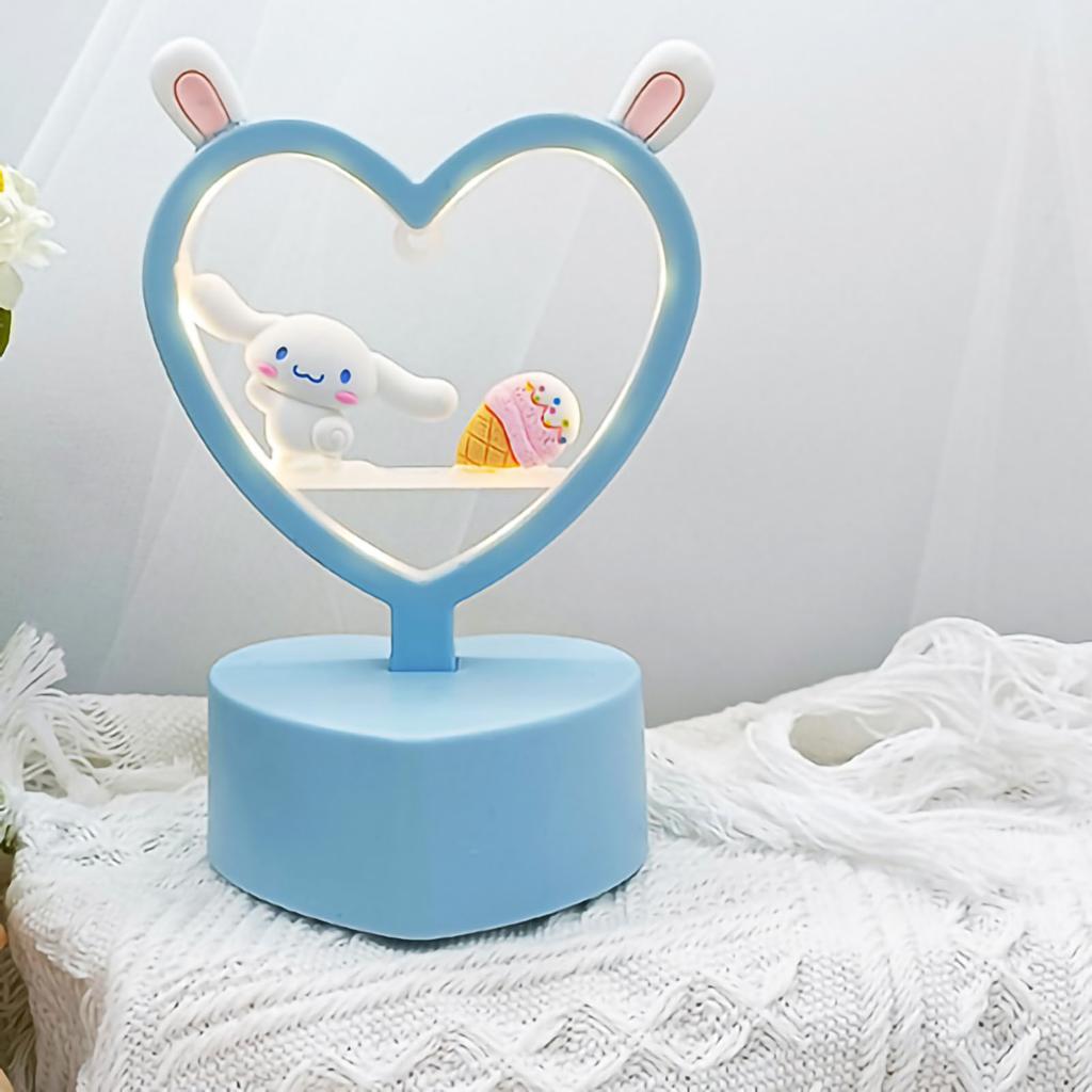 Desk Night Light Eye Protection Cute Rabbit Ears Decorative Beside Lamp for Children Room Nursery