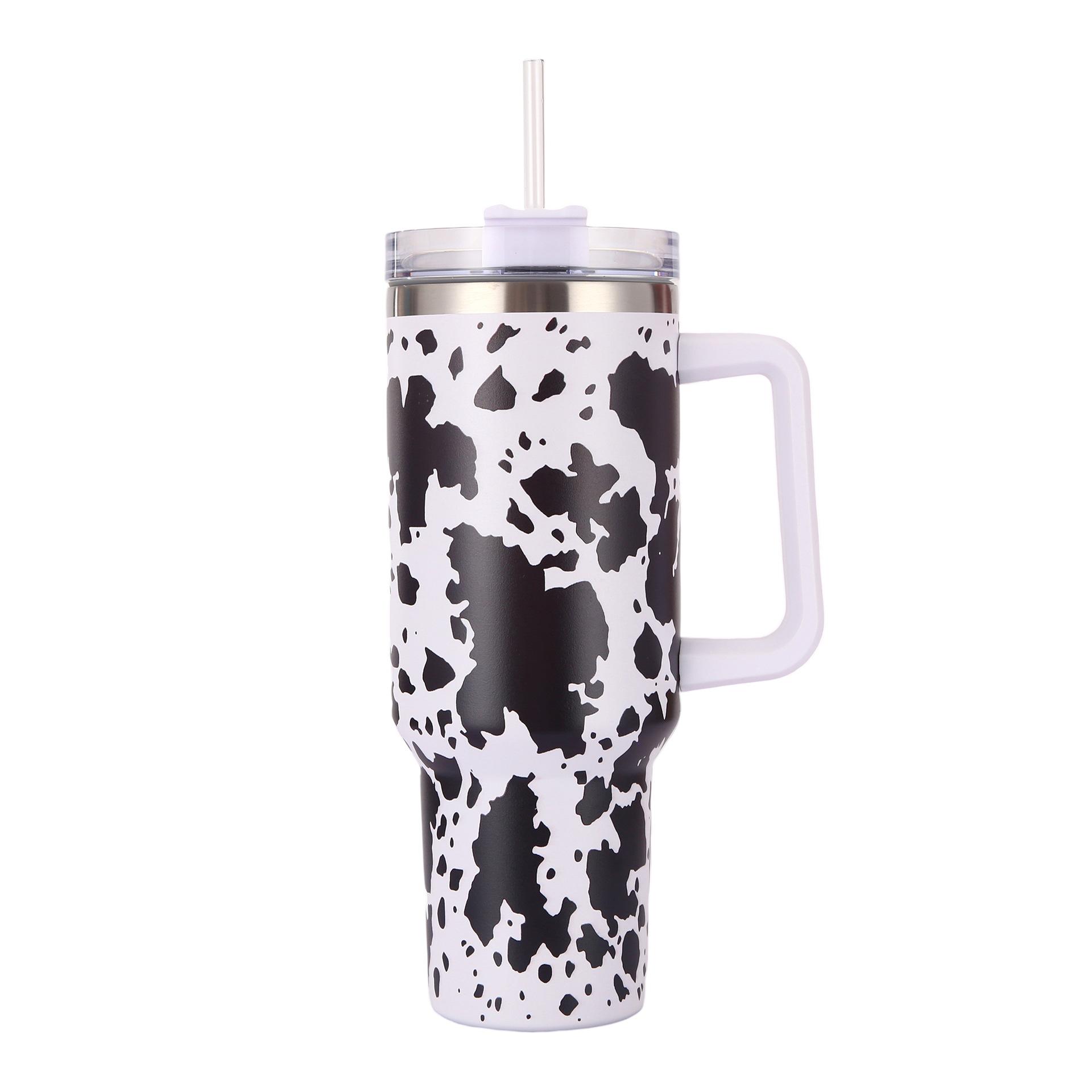 Milch Eis Bully Auto Tasse Tragbare Auto Griff Bier Große Kapazität Outdoor Tasse mit Stroh 40oz