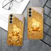 The shining golden pony For Samsung Galaxy S20 FE S21 S22 S23 Plus S24 Ultra S25Ultra S21+ S9+ S22Plus Golden glass phone case