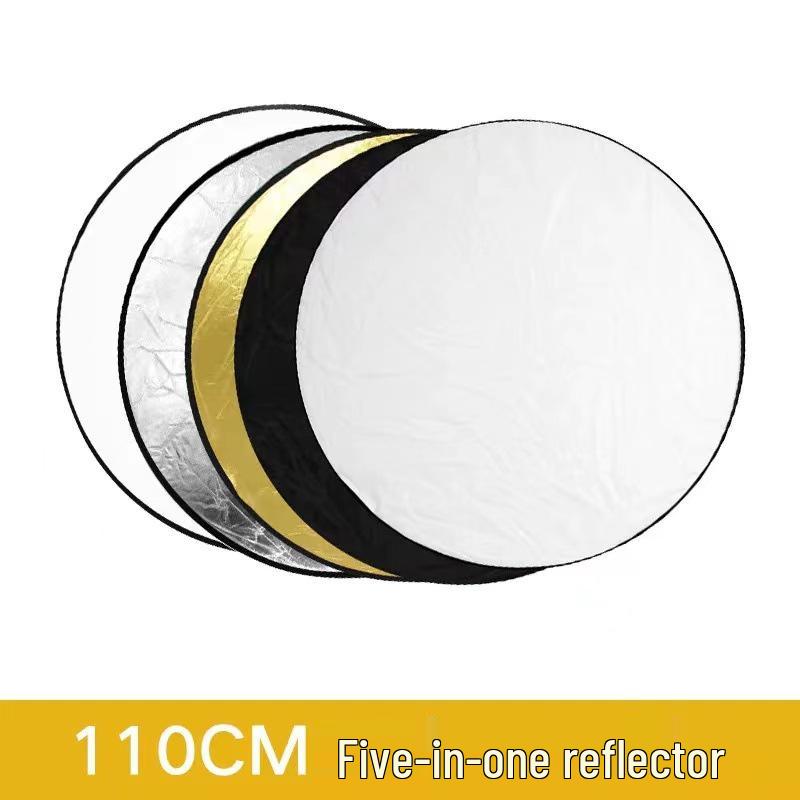 Round Foldable Portable Outdoor Photography Lighting Reflector for Beauty and Portrait Fill Light.