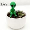 Alien Collectible Figurine Mini Ornament Sci-fi Funny Sitting Statue Planter Indoor Decoration for Garden Home Desktop Decor Lovers Gift Christmas