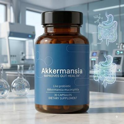 Akkermansia Daily Gut Health Booster - Balance Your Microbiome & Improve Digestion (30 Count)