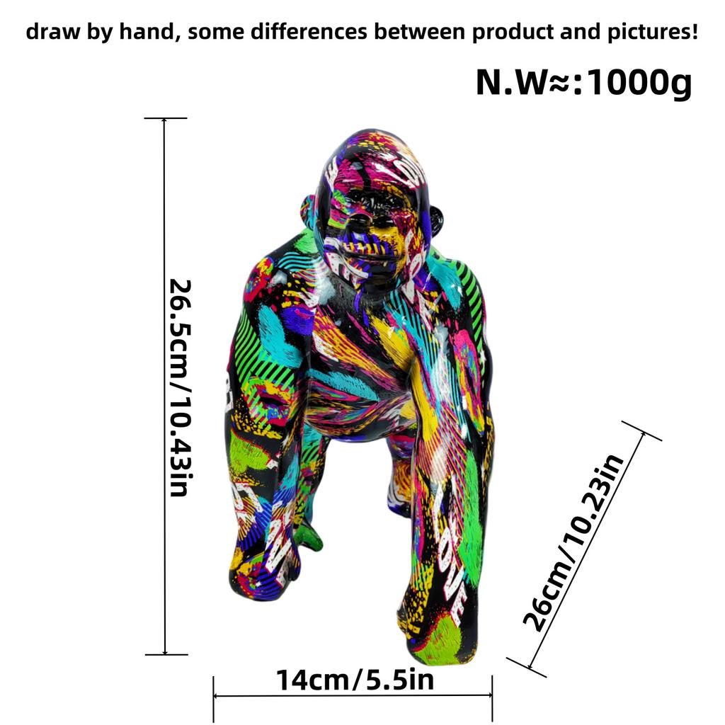 Creative Colorful Animal Statues Home Decoration Office Bookshelf Cabinet Ornament Living Room Desktop Resin Figurine Craft Gift