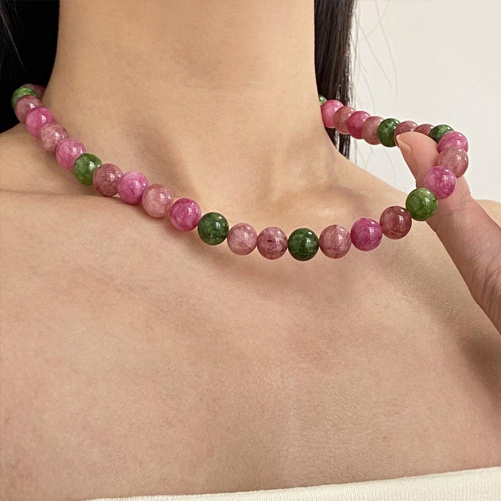 Exquisite Colorful Geometric Bead Necklace - Versatile Women's Choker Chain