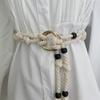 Tie Up Rope Waistband Ethnic Style Pack Thread Waist Belt Fashion Coarse Rope Belt  Streetwear