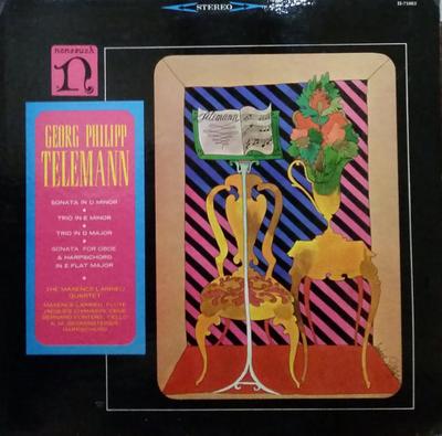 LP Record MAXENCE LARRIEU QUARTET - Telemann: Sonata In D Minor, Trio I H71061 NONESUCH 1965 US Classical Used