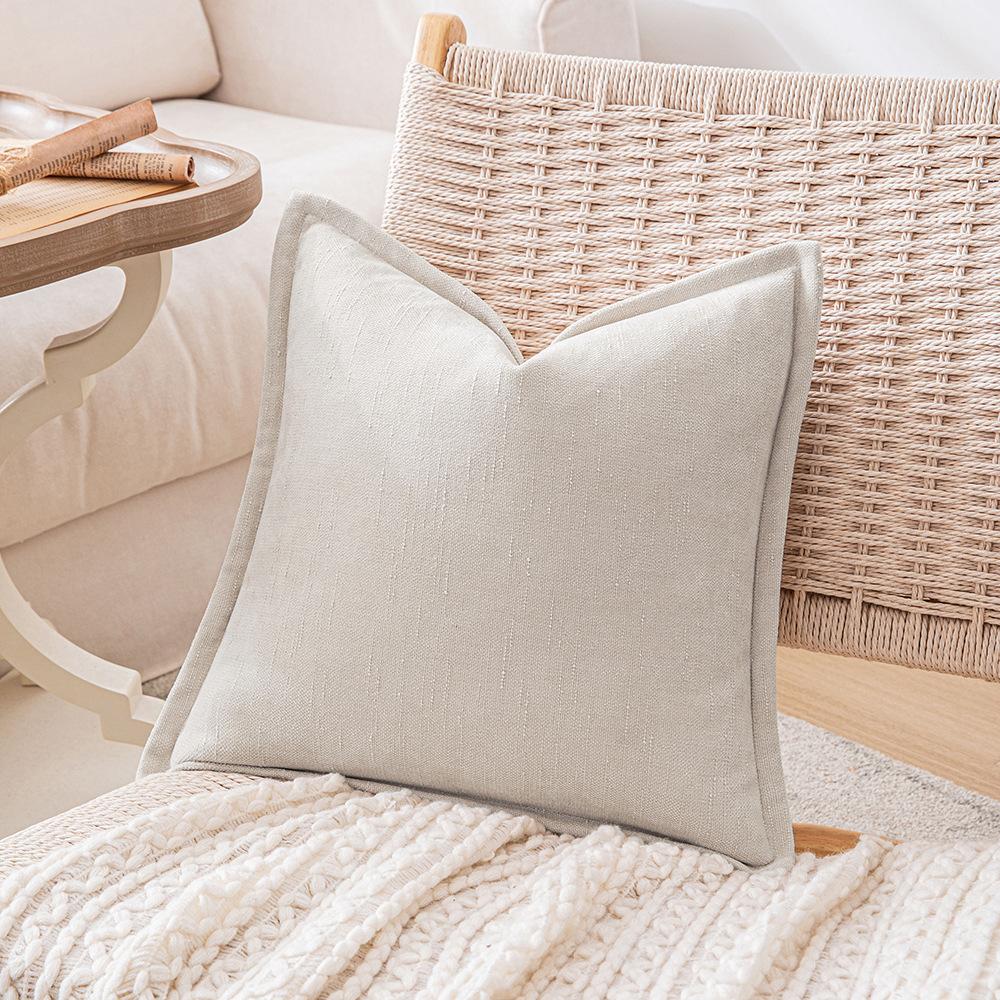 

Подушка Ins Fengchenille с жаккардовым узором «Бамбуковые коленца», подушка супертолстая, как у интернет-знаменитости, наволочка с прессованным краем для дивана, прикроватной спинки 45 * 45Cm without core