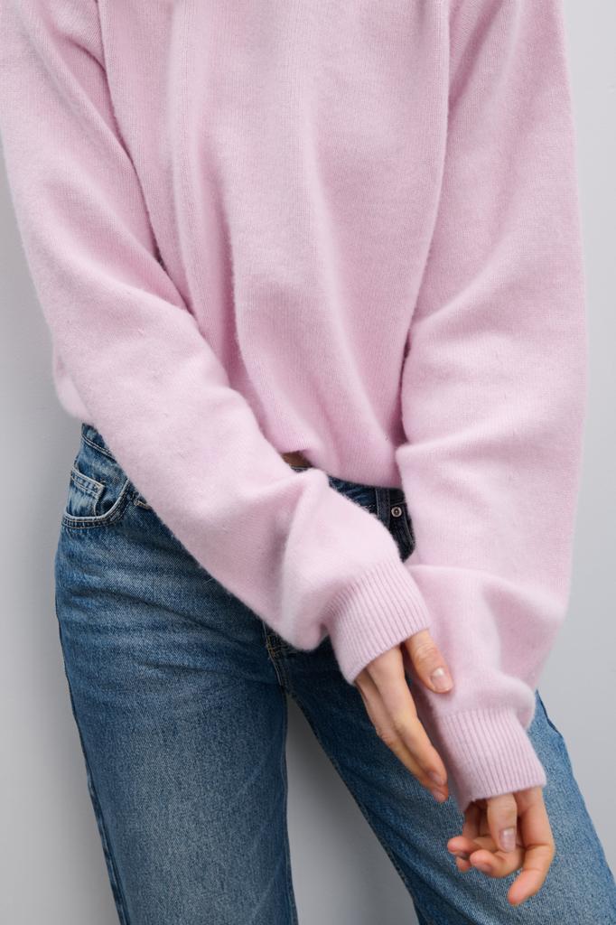 Cashmere Velvet Air Cashmere Sweater Light Pink /