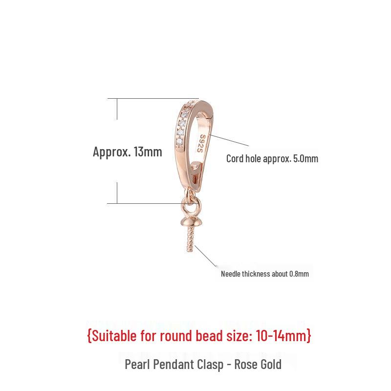 

Серебро 925 пробы Жемчужная застежка-карабин Нефритовый кулон-коннектор для ожерелья розового золота