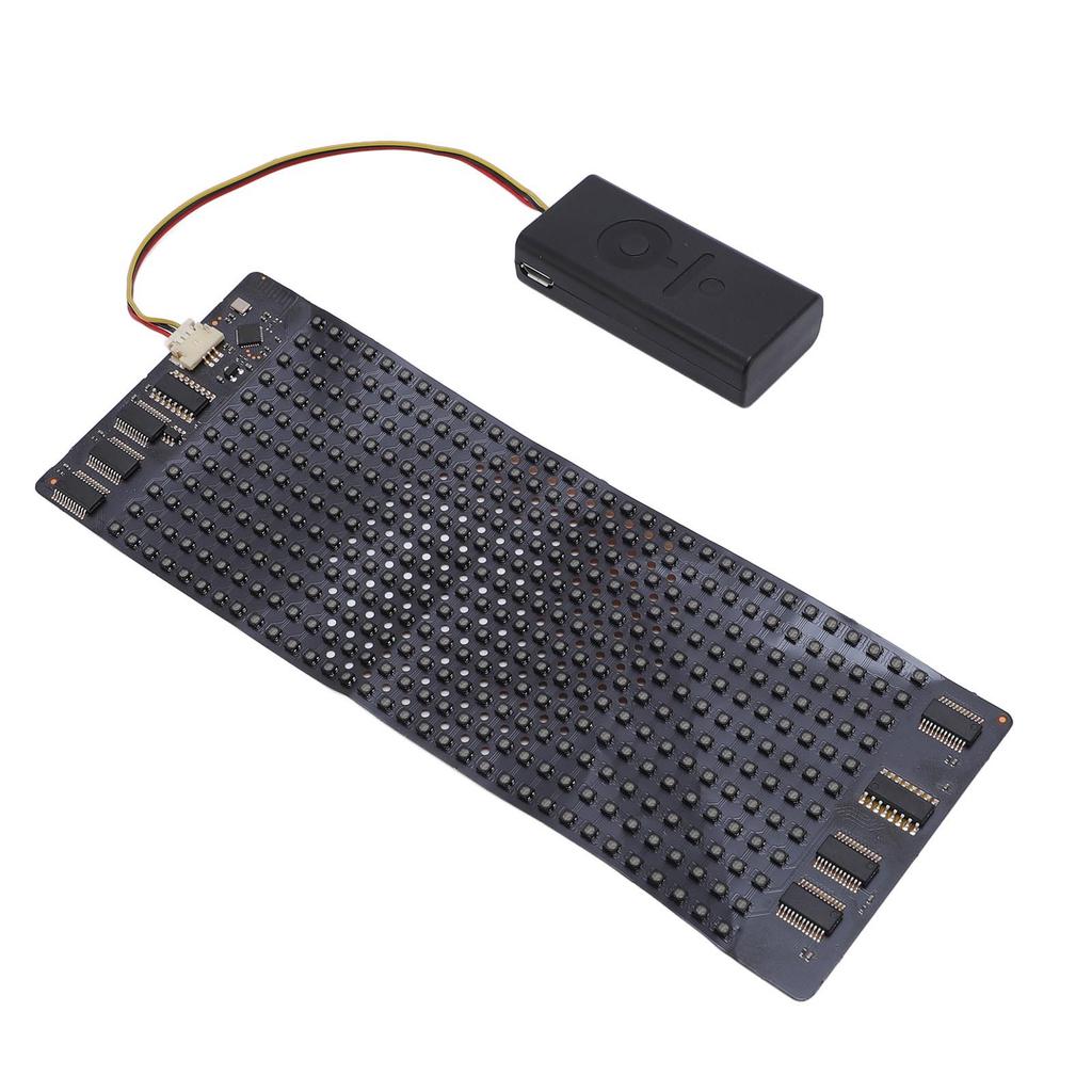 Flexible LED Display 12x32 Resolution APP Control HD Full Color LED Sign Screen for Bag Hat Glasses