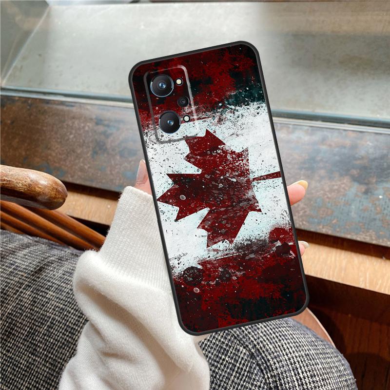 Canada Canadian Flag Case For Realme 12 Pro Plus 11 13 14 C63 C61 C55 C51 C53 C25 C65 C67 C71 C75 GT6 GT7 15 Pro