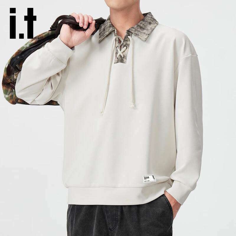 izzue Designer Plaid Patchwork Pullover Sweatshirt