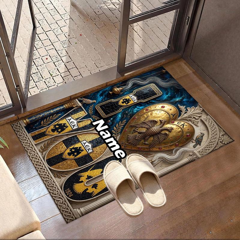 Custom Name Personalized AEK Athens FC Print Carpet, Versatile Home Decor Rug, for Playroom, Apartment, Balcony, Entryway, Hallway Gift