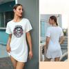 Women's Short Sleeve Loose Nightgown Multi-Pattern T-Shirt Style Loungewear 927 Casual Comfortable Sleepwear with Diverse Print Choices