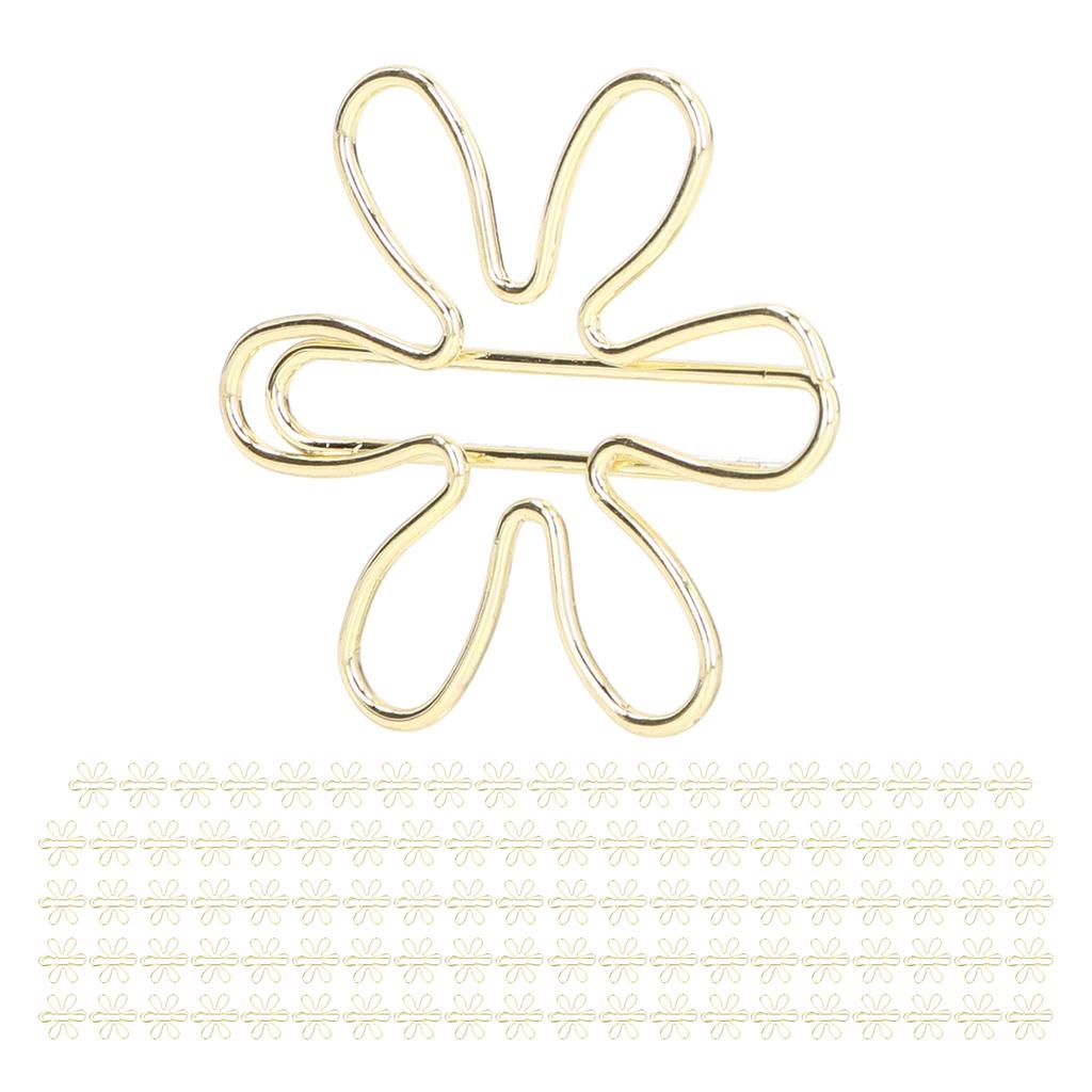 100Pcs Funny Planner Clips Innovative Cute Design Anti Rust Electroplating Process Gold Paper Clips
