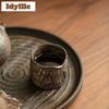 135ml Grobkeramik Vergoldete Eisenglasur Teetasse Traditionelle Teeschale Teetassenset Teeprobe Riechbecher Chazhan Meistertassen Cha