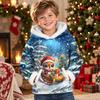 Kids Long Sleeve Christmas Print Hoodie Casual Pullover Sweatshirt for Boys and Girls