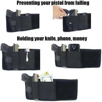 Tactical Belt Holster Pistol Holsters Elastic Wide Belt Outdoor Hunting Portable Hidden Gun Holster Gun Case