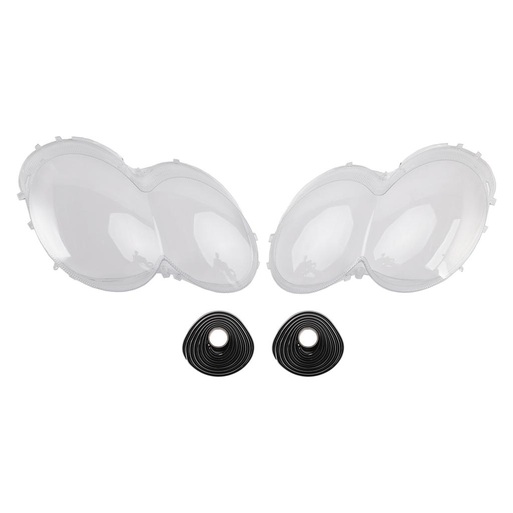 2Pcs Headlight Shell Lens Cover+Glue For Benz W230/R230 SL500 SL600 2003-08