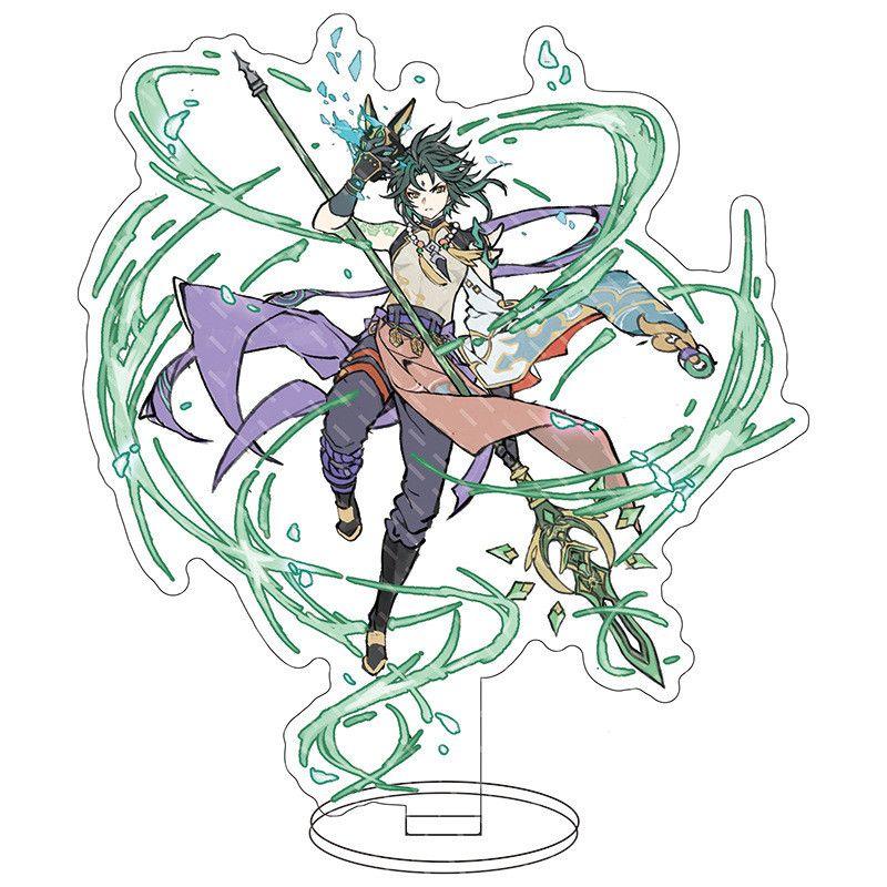 Exquisite Genshin Impact Barbatos Keqing Barbara Acrylic Figure Stand For Display Decor