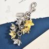 Schlüsselanhänger Anhänger Glockenblumen Design Schlüsselanhänger mit glänzenden Metallschnallen Karabinerhaken Taschen Schlüssel Koffer Geschenk Zubehör