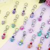 30Pcs/Set Creative Angel Charms Keychain Set Colorful Beaded Charms Angel Fairy Dangle Charms Durable Flexible Rotary Clasp Hook
