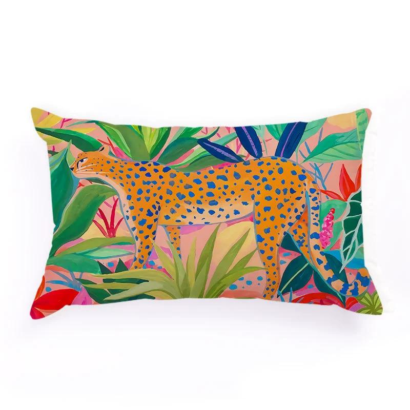 30*50cm Cartoon Leopard Pillow Cover Cute Colorful Cheetah Pattern Cushions Cover Home Car Sofa Decoration Pillowcase