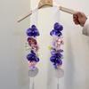 Floral Graduation Stole Handmade Custom Floral Belt with Realistic Faux Silk Flowers Phalaenopsis Roses Dahlias Personalized Engraved Tags Unique Grad