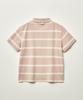 Seteo (W) Striped Pique Polo Short Sleeve T-Shirt Light Pink