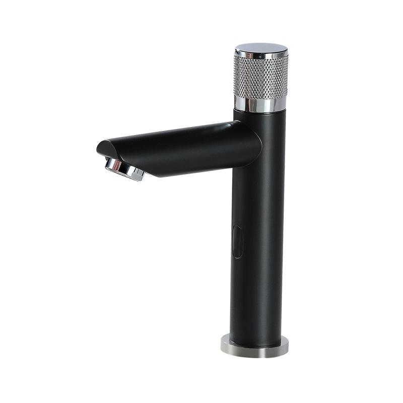 Brass Intelligent Automatic Sensor Bathroom Basin Faucets Hot Cold Water Intelligent Sink Faucet Deck Mount Washing Crane
