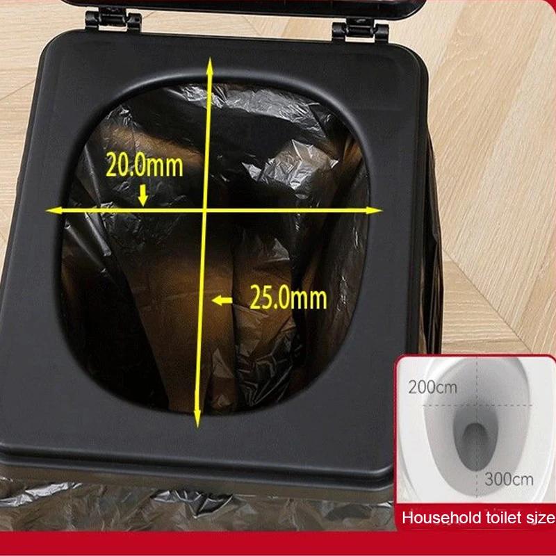 Portable Folding Toilet with Lid Foldable Outdoor Camp Toilet Multifunctional Outdoor Toilet Seat for Emergencies