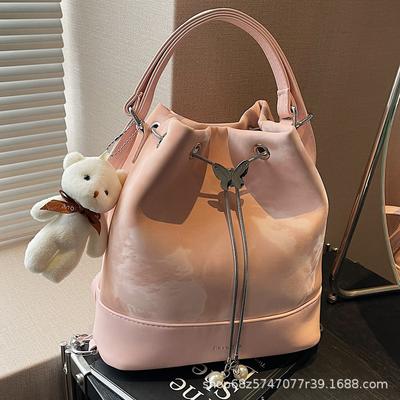 Korean Version of Fashion Backpack Bag Women's 2025 New Large-capacity Shoulder Bag Texture Niche Foreign Style Underarm Bucket Bag