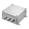 304 Stainless Steel Waterproof Junction Box, Dustproof & Corrosion-Resistant, Three-Proof UK Terminal Box for Outdoor Use.