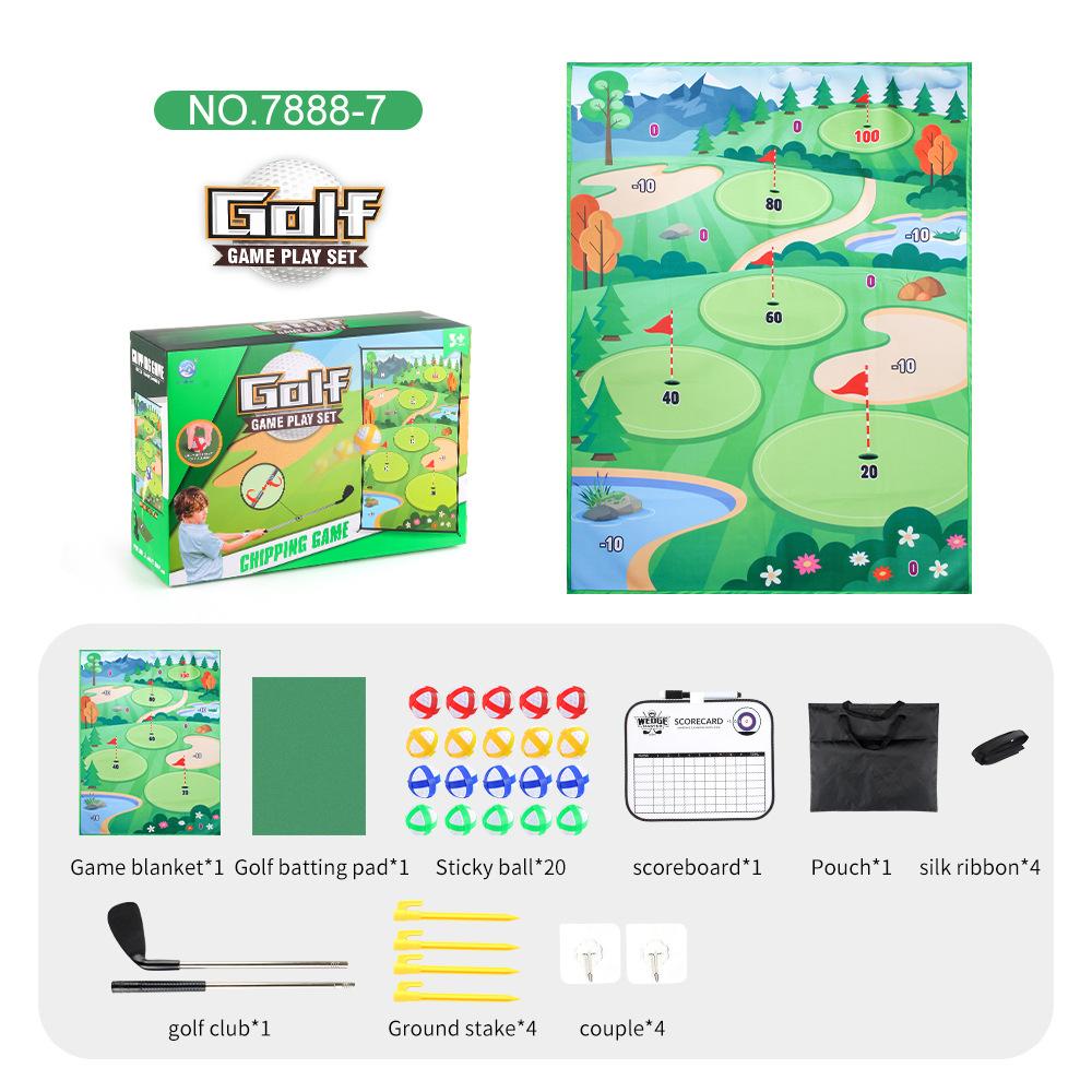 7888-7 Golf Game Set 1.2 * 1.78 Meters Golf Batting Mat Sports Toy