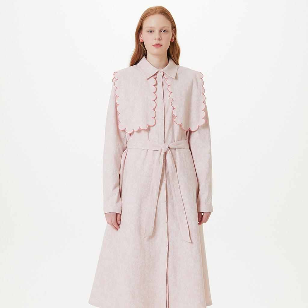 The Studio K Round Cut Belted Dress (Pink)