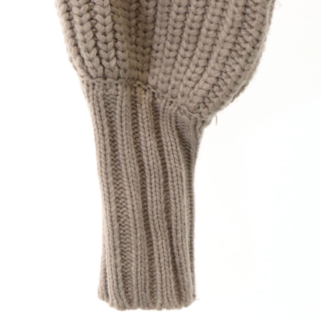 Zara Pulover cu mânecă lungă, guler tip skipper, lungime scurtă S Bej maro tricotat Femei Folosit