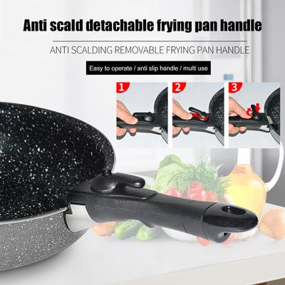 Detachable Removable Pan Pot Handle Kitchen Cooking Anti-Scalding Clip Hand Grip Universal Ergonomic Kitchen Accessories