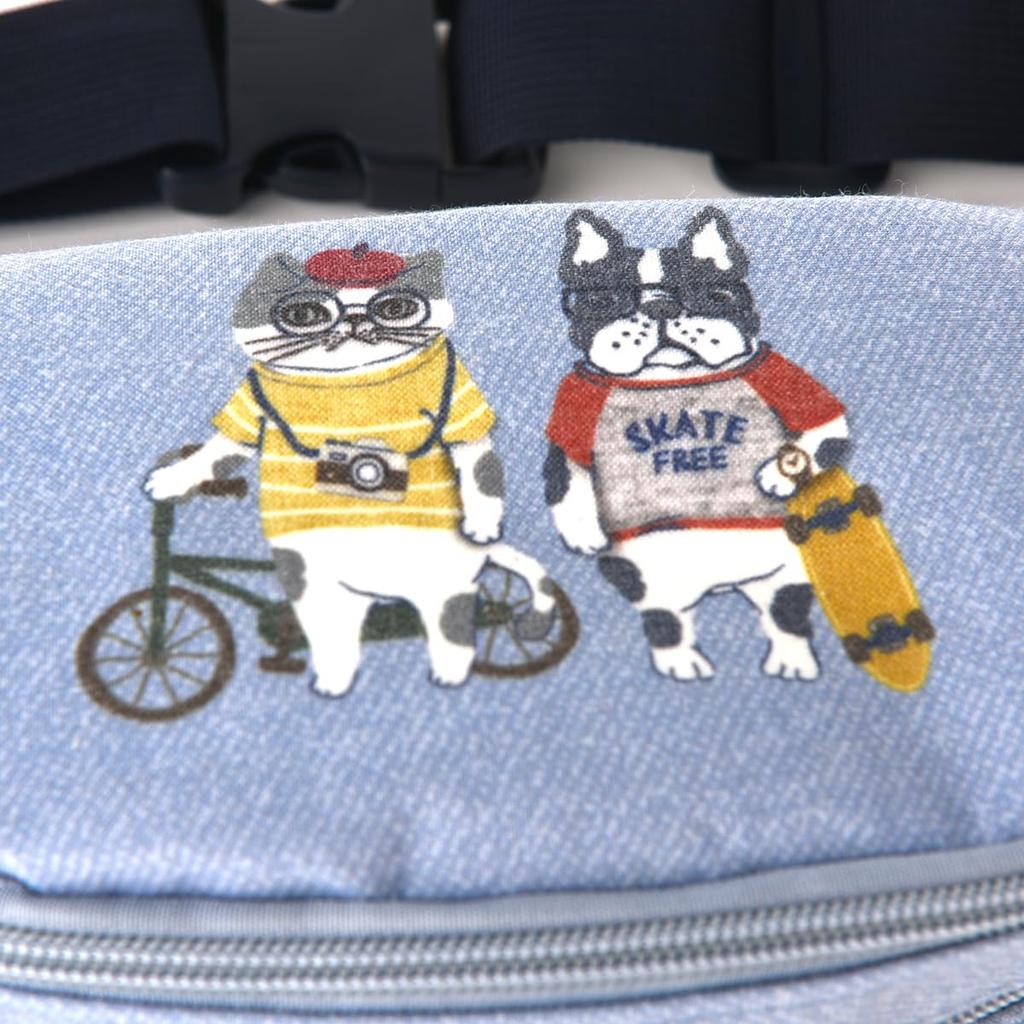 Animal Mode Waist Pouch 258037 Sax [Kusuguru Japan] -