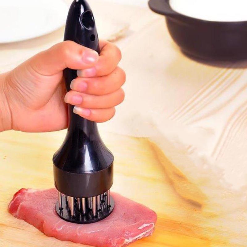 Профессиональная мясорубка, тендерайзер, игла из нержавеющей стали, молоток для мяса, кухонные принадлежности чёрный