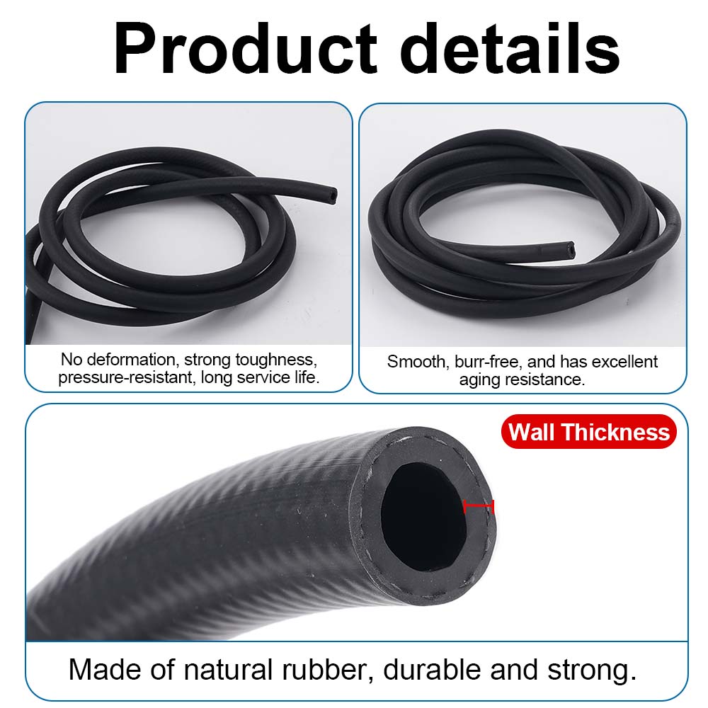 Verdickter Korrosionsbeständiger Universeller Hochdruck-Kraftstoffschlauch Mit 10 Schellen für Automobile Motorräder Schiffe Zubehör