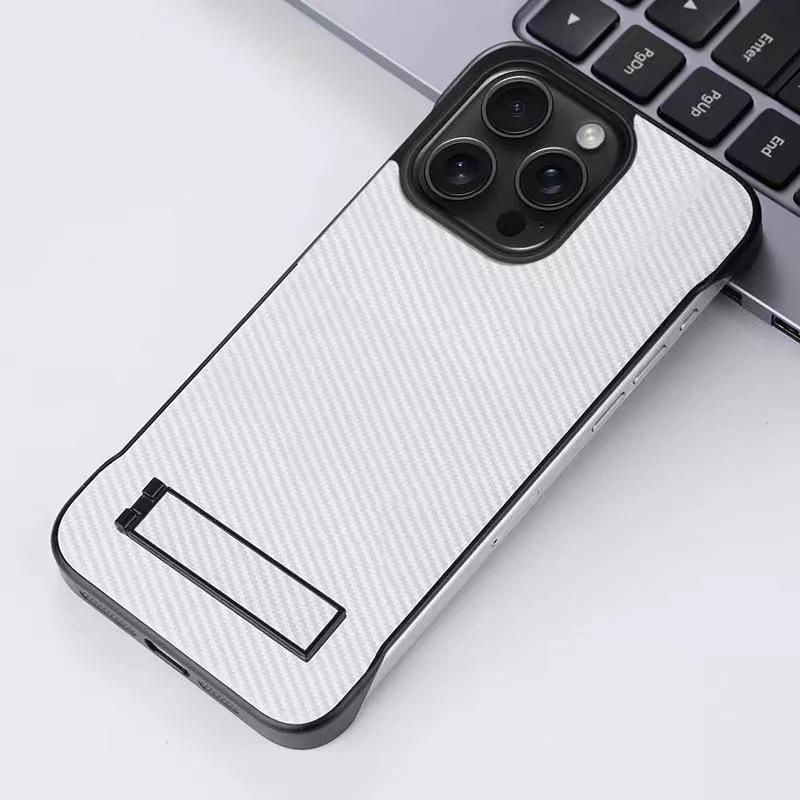 Applicable to iPhone16e mobile phone case 15promax carbon brazing 15plus borderless 14pro bracket 13 hard case