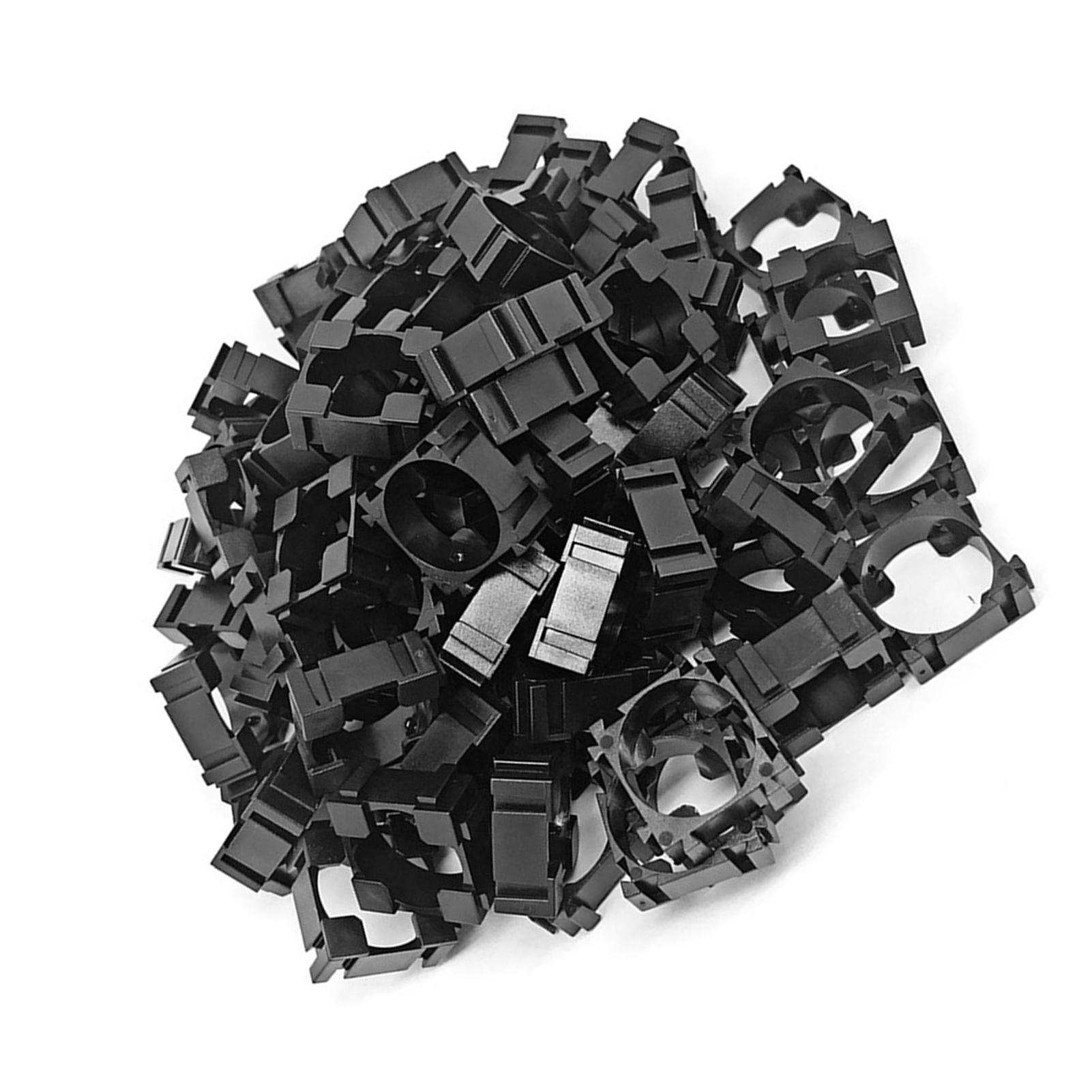 

100 шт., кронштейн для литиевой батареи, прокладка для ячейки, двойной держатель для батареи, кронштейн чёрный